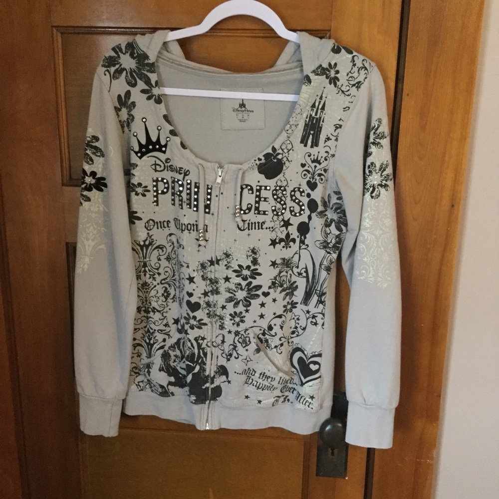 Disney Parks Embellished Princess Zip Hoodie. G026